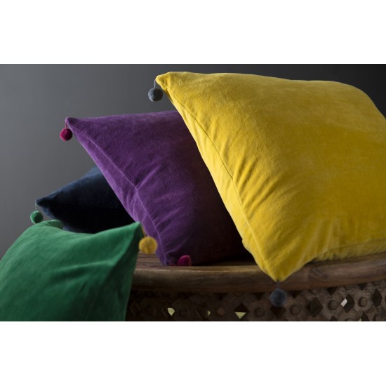 Surya Velvet Poms VP-006 18" x 18" Pillow Kit