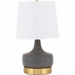 Elegant Decor Verve 1 Light Brass Table Lamp