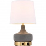 Elegant Decor Verve 1 Light Brass Table Lamp