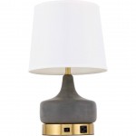 Elegant Decor Verve 1 Light Brass Table Lamp