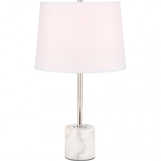 Elegant Decor Kira 1 Light Polished Nickel Table Lamp