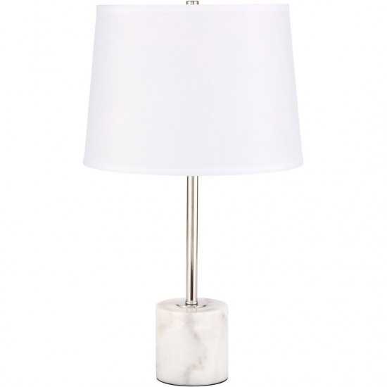 Elegant Decor Kira 1 Light Polished Nickel Table Lamp