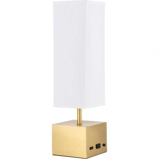 Elegant Decor Niki 1 Light Brass Table Lamp