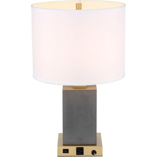 Elegant Decor Pinnacle 1 Light Brass Table Lamp
