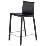 Bridget Black Leather Counter Stool