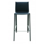 Bridget Black Leather Counter Stool