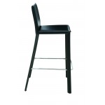 Bridget Black Leather Counter Stool