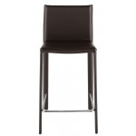 Bridget Brown Leather Counter Stool