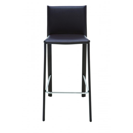 Bridget Brown Leather Counter Stool