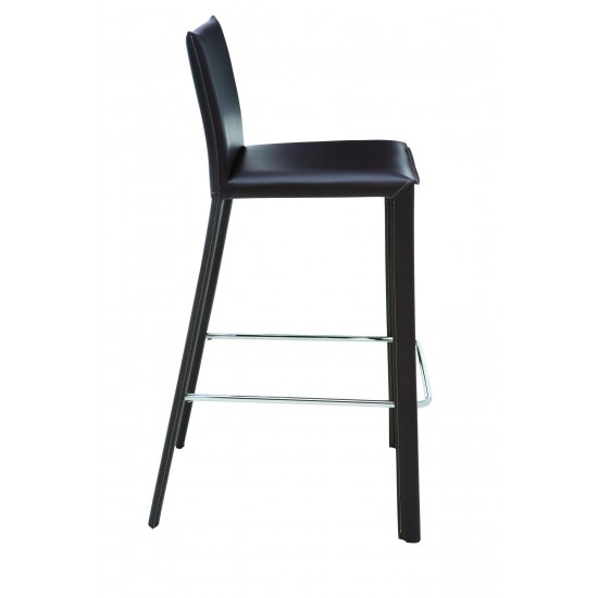 Bridget Brown Leather Counter Stool