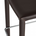 Bridget Brown Leather Counter Stool