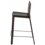 Bridget Brown Leather Counter Stool