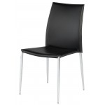 Eisner Black Leather Dining Chair