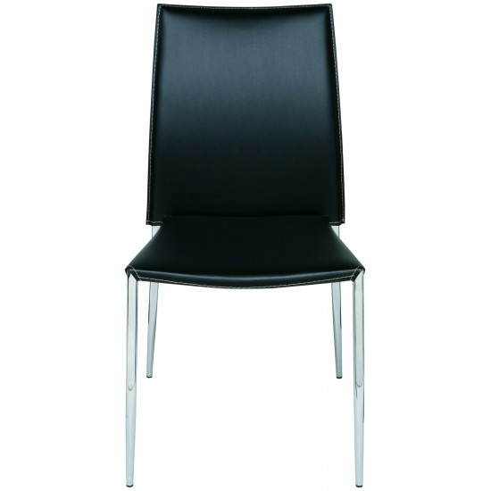 Eisner Black Leather Dining Chair