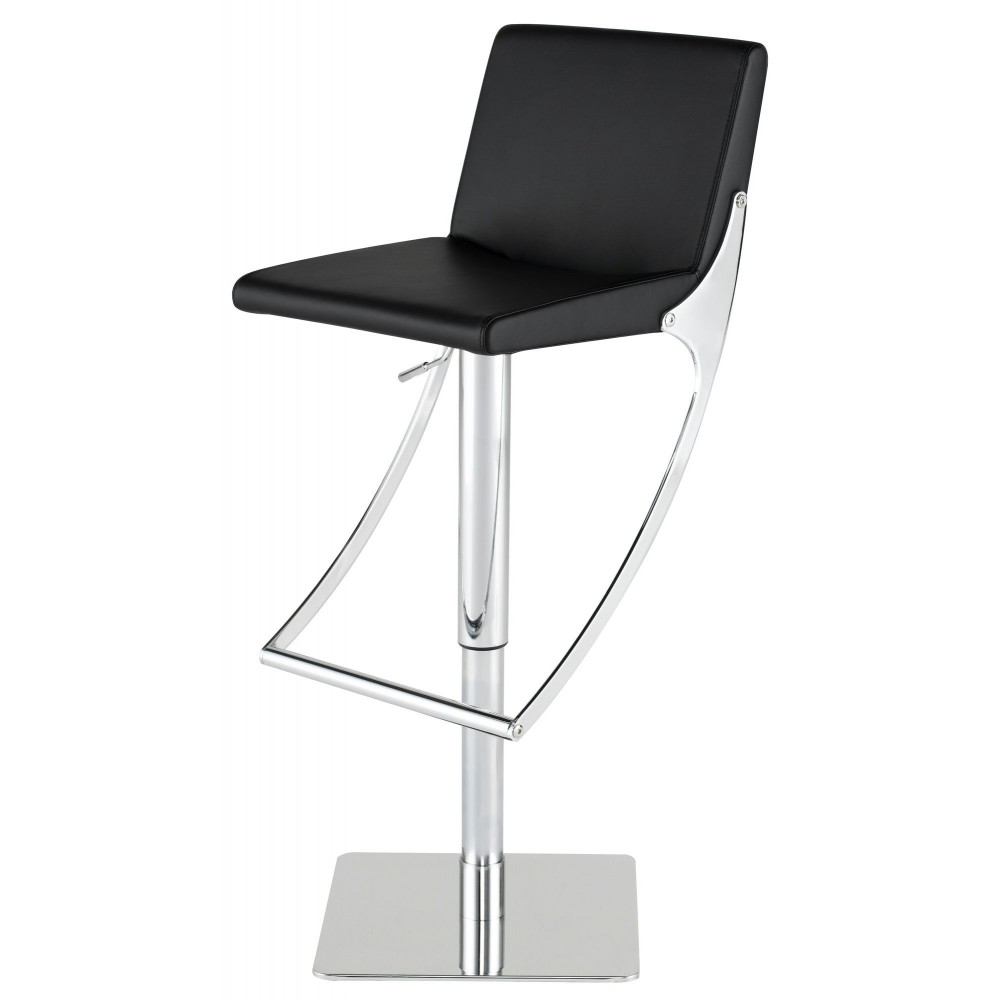 Swing Black Naugahyde Adjustable Stool