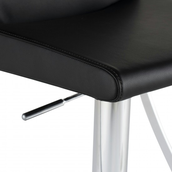 Swing Black Naugahyde Adjustable Stool