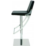 Swing Black Naugahyde Adjustable Stool