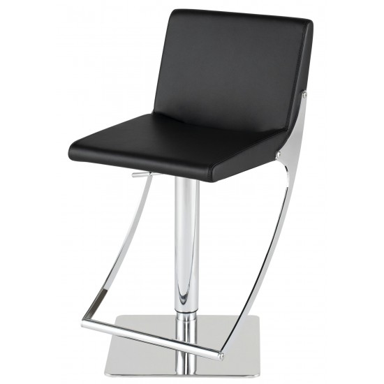 Swing Black Naugahyde Adjustable Stool