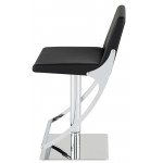 Swing Black Naugahyde Adjustable Stool