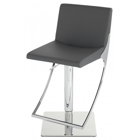 Swing Grey Naugahyde Adjustable Stool