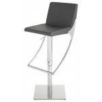 Swing Grey Naugahyde Adjustable Stool