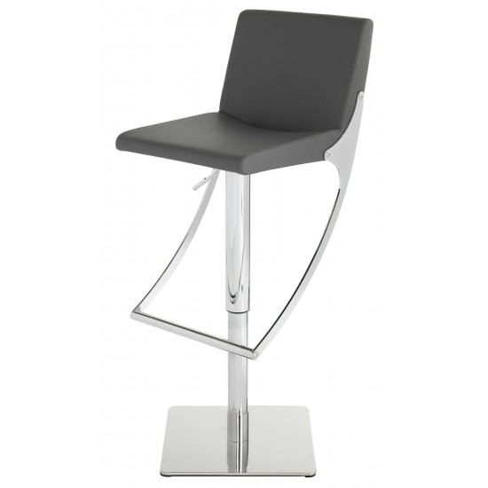 Swing Grey Naugahyde Adjustable Stool