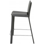 Bridget Dark Grey Leather Counter Stool