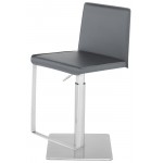 Kailee Dark Grey Leather Adjustable Stool