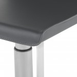 Kailee Dark Grey Leather Adjustable Stool