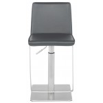 Kailee Dark Grey Leather Adjustable Stool