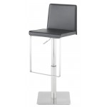 Kailee Dark Grey Leather Adjustable Stool