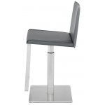 Kailee Dark Grey Leather Adjustable Stool