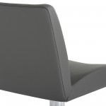 Matteo Dark Grey Leather Adjustable Stool