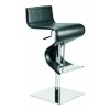 Portland Black Leather Adjustable Stool