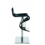 Portland Black Leather Adjustable Stool