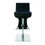 Portland Black Leather Adjustable Stool