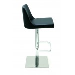 Rome Black Naugahyde Adjustable Stool