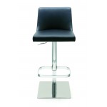 Rome Black Naugahyde Adjustable Stool