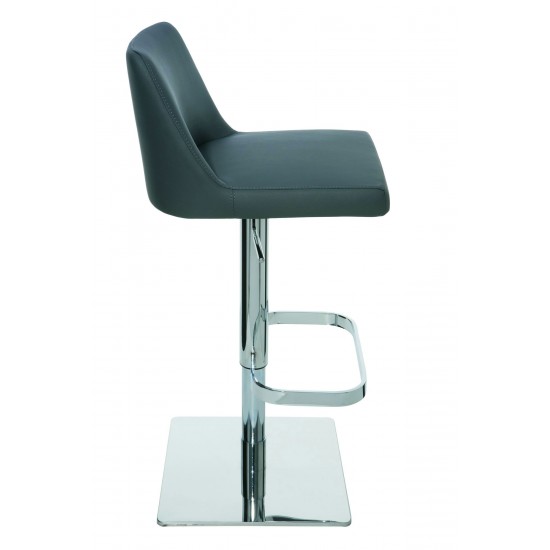 Rome Grey Naugahyde Adjustable Stool