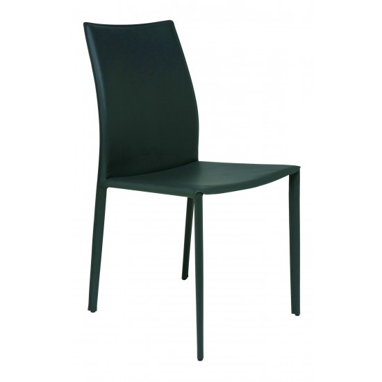 Sienna Dark Grey Leather Dining Chair