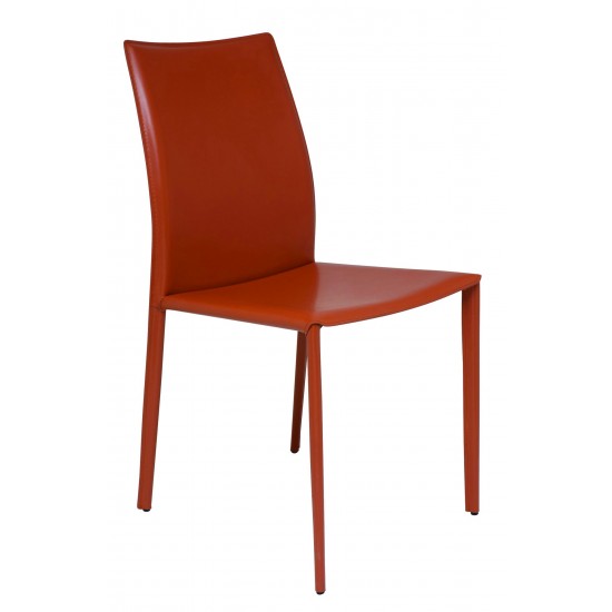 Sienna Ochre Leather Dining Chair