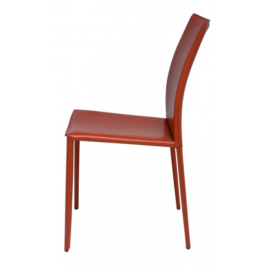 Sienna Ochre Leather Dining Chair