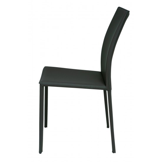 Sienna Mink Leather Dining Chair