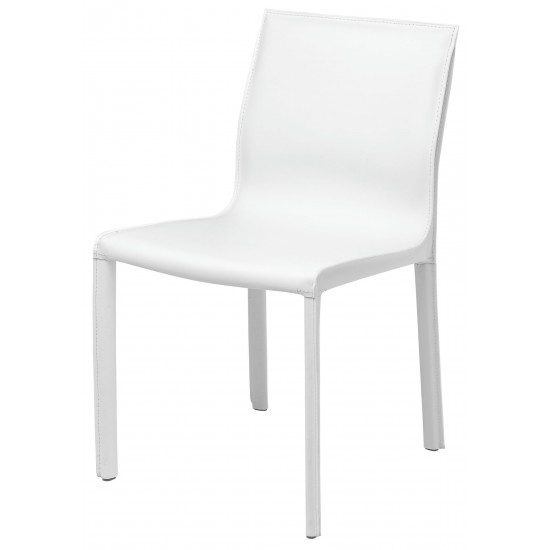 Colter White Leather Dining Chair, HGAR267