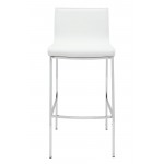 Colter White Leather Counter Stool