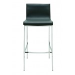 Colter Black Leather Bar Stool