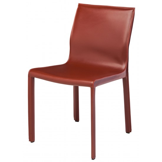 Colter Bordeaux Leather Dining Chair, HGAR367