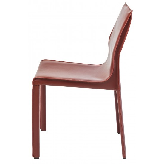 Colter Bordeaux Leather Dining Chair, HGAR367