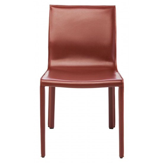 Colter Bordeaux Leather Dining Chair, HGAR367