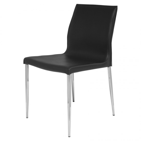 Colter Black Leather Dining Chair, HGAR393